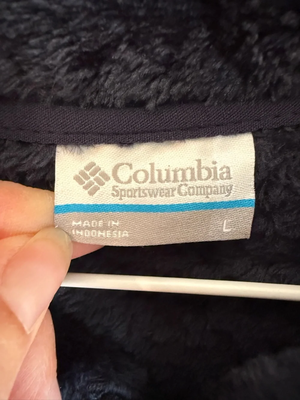 Columbia Large Plush‎ Fleece Full Zip Jacket Navy Soft Cozy
